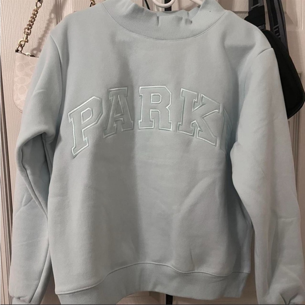 PARKE artic blue mockneck